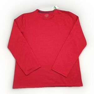 Cuddl Duds Shirt Men's Sz Large Base Layer Fleece Soft Stretch Red New